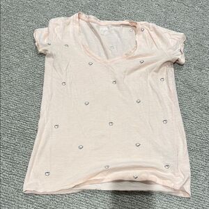 Pink v-neck T-shirt size small